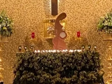 The pachamama monstrance at St. John Macias parish in Zapopan, Mexico.