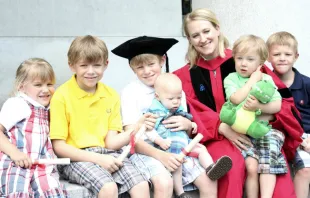 Dr. Catherine Pakaluk and her children.   Jack D. Hardy