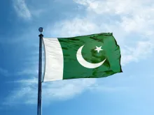 The flag of Pakistan. 