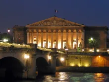 The Palais Bourbon, the seat of the National Assembly, in Paris. 