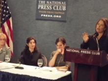 A panel of the authors of the new book "Breaking Through: Catholic Women Speak for Themselves" speaks at the Oct. 16, 2012 book launch in Washington, D.C. 