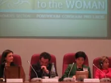Panel participants in the 2013 Vatican women's conference. 