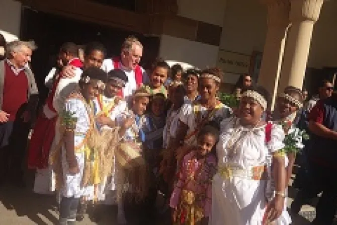 Papua New Guineans celebrating Blessed Peter To Rot day in Sydney Credit Fr Tomas McDonough CNA 7 14 14
