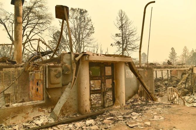 Paradise Elementary School was damaged in the 2018 California fires Credit Josh EdelsonAFPGetty News