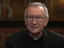 A YouTube screenshot of the KTO TV interview with Cardinal Pietro Parolin.