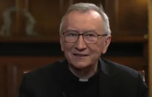 A YouTube screenshot of the KTO TV interview with Cardinal Pietro Parolin. 