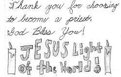 Part of a student's letter to a seminarian. Courtesy of John Tirado, NJ State Council, Knights of Columbus.?w=200&h=150