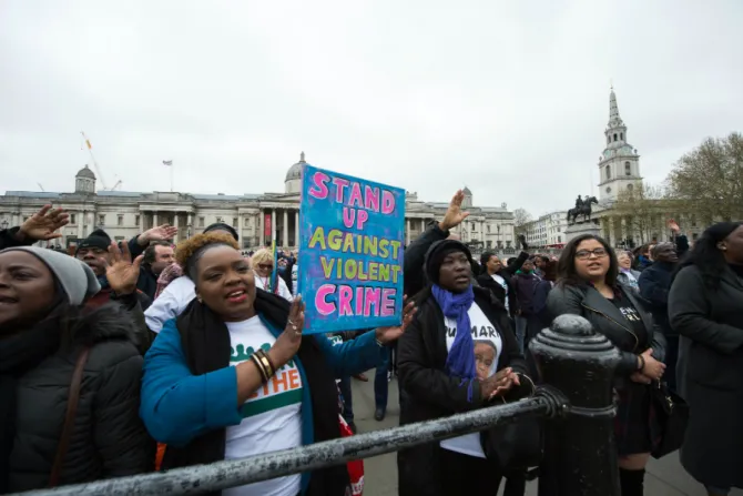 Participants in the Standing Together to stop knife crime rally in London April 6 2019 Credit Mazur catholicnewsorguk CC BY NC SA 20
