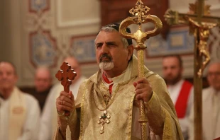 Patriarch Ignatius Joseph III Younan ordains a Syro-Catholic priest in Istanbul, Turkey Nov. 28, 2014.   Daniel Ibañez/CNA.