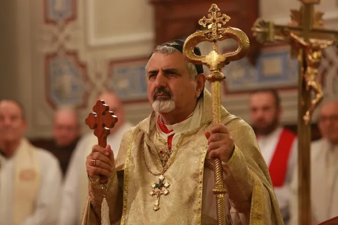 Patriarch Ignatius Joseph III Younan ordains a Syro Catholic priest in Istanbul Turkey Nov 28 2014 Credit Daniel Ibaez CNA