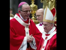 Patriarch Manuel Clemente of Lisboa after receiving the pallium from Pope Francis in Saint Peter Basilica on June 29, 2013. 