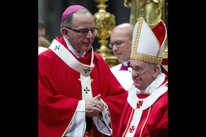 Patriarch Manuel Clemente of Lisboa after receiving the pallium from Pope Francis in Saint Peter Basilica on June 29 2013 Credit ANSA CLAUDIO PERI CNA 1 6 14