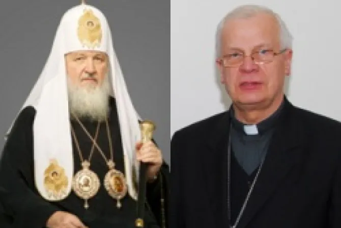 Patriarch of Moscow Kirill I Archbishop Jozef Michalik CNA Vatican Catholic News 7 16 12
