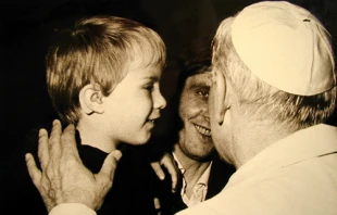 Paul and Jakob Badde with Bl. John Paul II, Nov. 17, 1980. Courtesy of Paul Badde.
