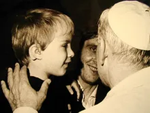 Paul and Jakob Badde with Bl. John Paul II, Nov. 17, 1980. Courtesy of Paul Badde.