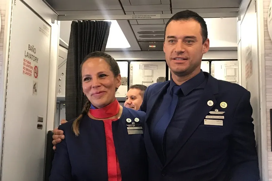 Paula Podest and Carlos Ciuffardi, who were married by Pope Francis aboard a flight from Santiago to Iquique, Chile, Jan. 18, 2018. ?w=200&h=150