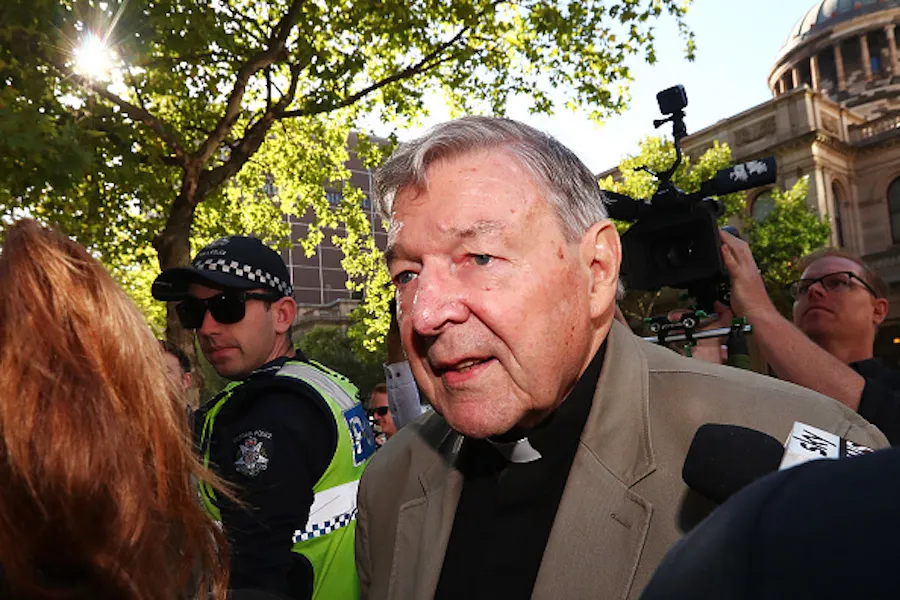 Cardinal George Pell arrives at Melbourne County Court on Feb. 27, 2019 in Melbourne, Australia. Michael Dodge/Getty Images