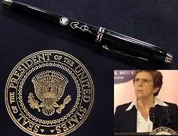 Presidential pen. Inset: Sr. Carol Keehan?w=200&h=150