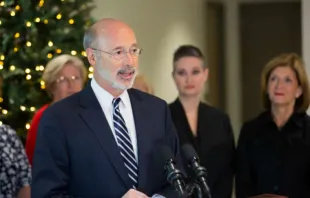Pennsylvania governor Tom Wolf speaks at a rally against pro-life legislation in Conshohocken, Dec. 11, 2017.   Governor Tom Wolf via Flickr (CC BY 2.0).