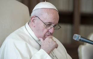 Pope Francis at the Wednesday general audience Nov. 11, 2020.   Vatican Media/CNA.