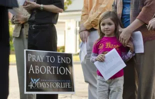 Pro-life prayer outside an abortion clinic.   Diocese of Saginaw.