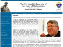A screenshot of the Our Lady of Walsingham ordinariate website
