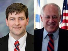 Thomas More Society attorney Peter Breen and Illinois Gov. Pat Quinn