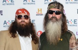 Phil Robertson (R) and son Willie attend A&E Networks 2012 Upfront at Lincoln Center May 9, 2012 in New York.   Jason Kempin/Getty Entertainment/Getty Images for A&E Networks.