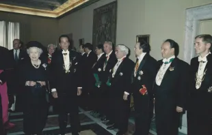 Gentlemen of His Holiness welcome Queen Elizabeth at the Vatican, Oct. 17,, 2000 -  
