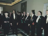 Gentlemen of His Holiness welcome Queen Elizabeth at the Vatican, Oct. 17,, 2000 - 