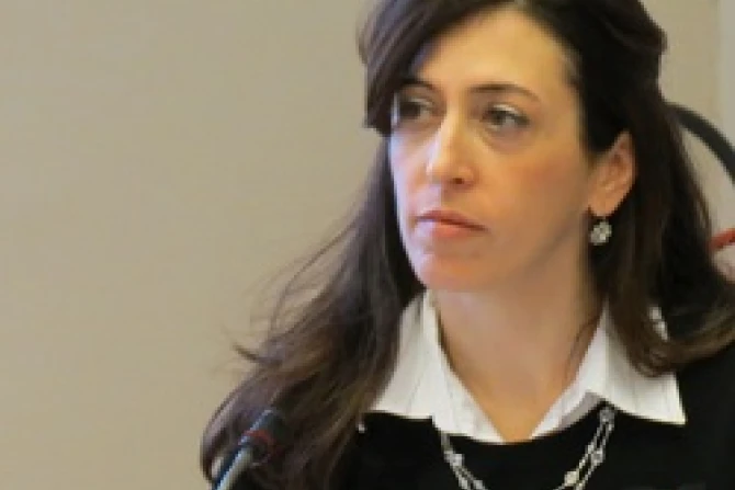 Pia de Solenni Credit Stephen Driscoll CNA CNA Vatican Catholic News 2 8 13