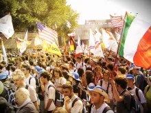 Pilgrims at World Youth Day in Germany, 2005. 