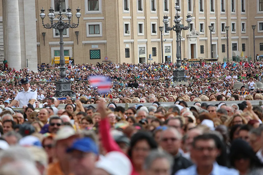 Pilgrims fill St. Peter's Square for Pope Francis' Wednesday general audience on Oct. 15, 2014. ?w=200&h=150