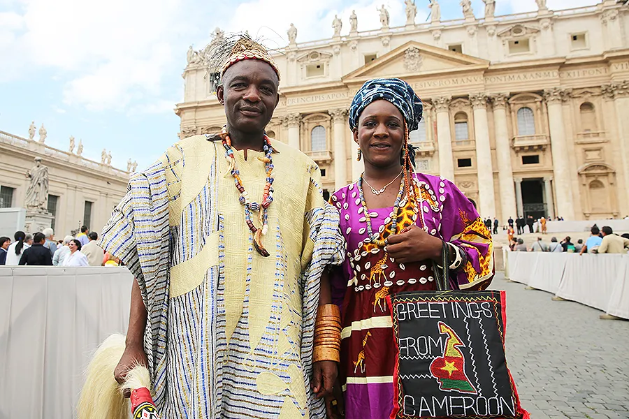 Pilgrims from a Cameroon chiefdom at the General Audience in St. Peter's Square, Sept. 21, 2016. ?w=200&h=150