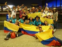 Pilgrims from Colombia during World Youth Day 2011 in Madrid. 