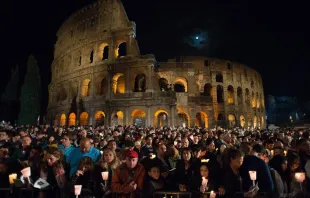 The Stations of the Cross at the Colosseum in Rome, April 3, 2015.   L'Osservatore Romano.