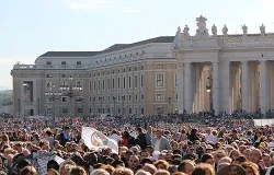 Pilgrims in St. Peter's Square for the Pope's Wednesday general audience on October 2, 2013. ?w=200&h=150