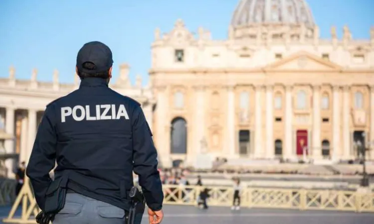 Police officer on duty at St Peters square in Vatican City Credit  Maciej MatlakShutterstock