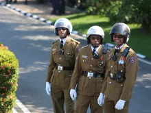 Police officers in Colombo. 