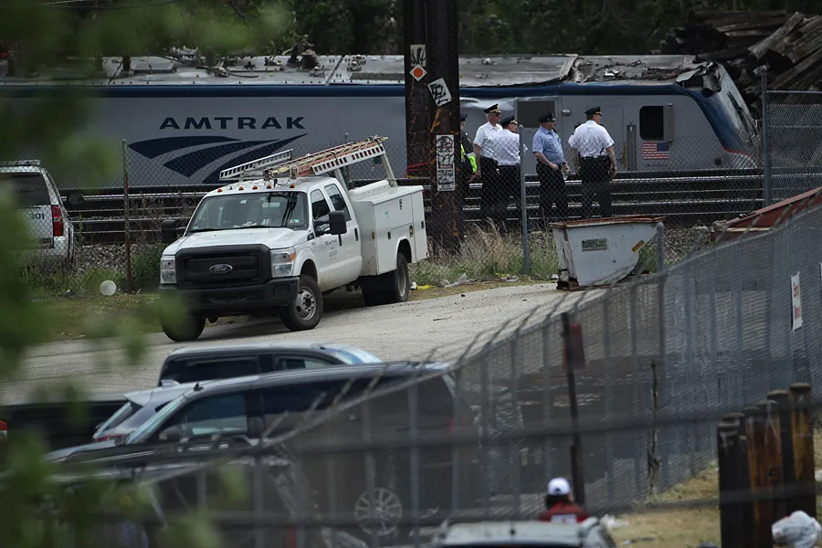 Police shut down a ramp where an Amtrak train derailed in Philadelphia, PA on May 13, 2015. ?w=200&h=150