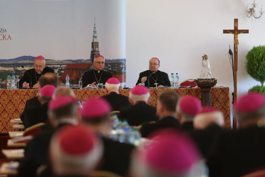 Archbishop Charles Scicluna (R) addresses the Polish bishops' plenary assembly in Wałbrzych, June 14 2019. ?w=200&h=150