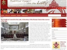 A screenshot of the Pontifical Council for Laity's website.