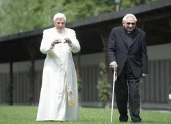 Pope Benedict on one of his walks with his brother Fr. Georg Ratzinger?w=200&h=150