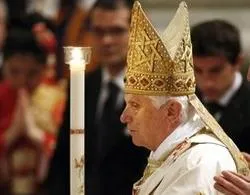 Pope Benedict leads the candel procession during the Easter Vigil?w=200&h=150