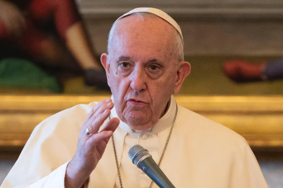 Pope Francis delivers his general audience via livestream on Aug. 12, 2020. ?w=200&h=150