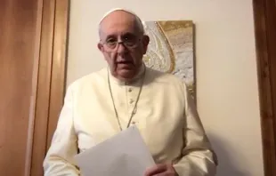 Pope Francis' video message to CELAM sent Jan. 24, 2021. YouTube Screenshot.  