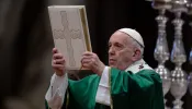 Pope Francis celebrates Mass on the first Sunday of the Word of God Jan. 26, 2020.