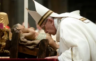 Pope Francis celebrates Christmas Mass in St. Peter's Basilica Dec. 24, 2018. Vatican Media.