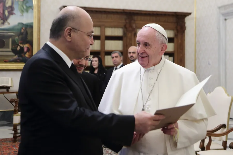 Pope Francis meets Iraqi President Barham Salih Jan. 25, 2020. ?w=200&h=150