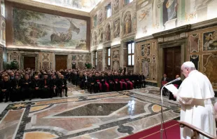 Pope Francis advises Roman Rota formation course Nov. 30, 2019.   Vatican Media/CNA.